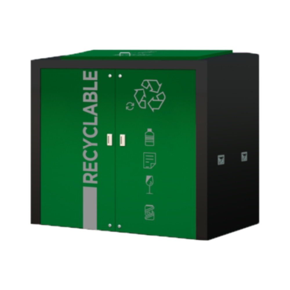 Outdoor Metal Trash Bin 660L