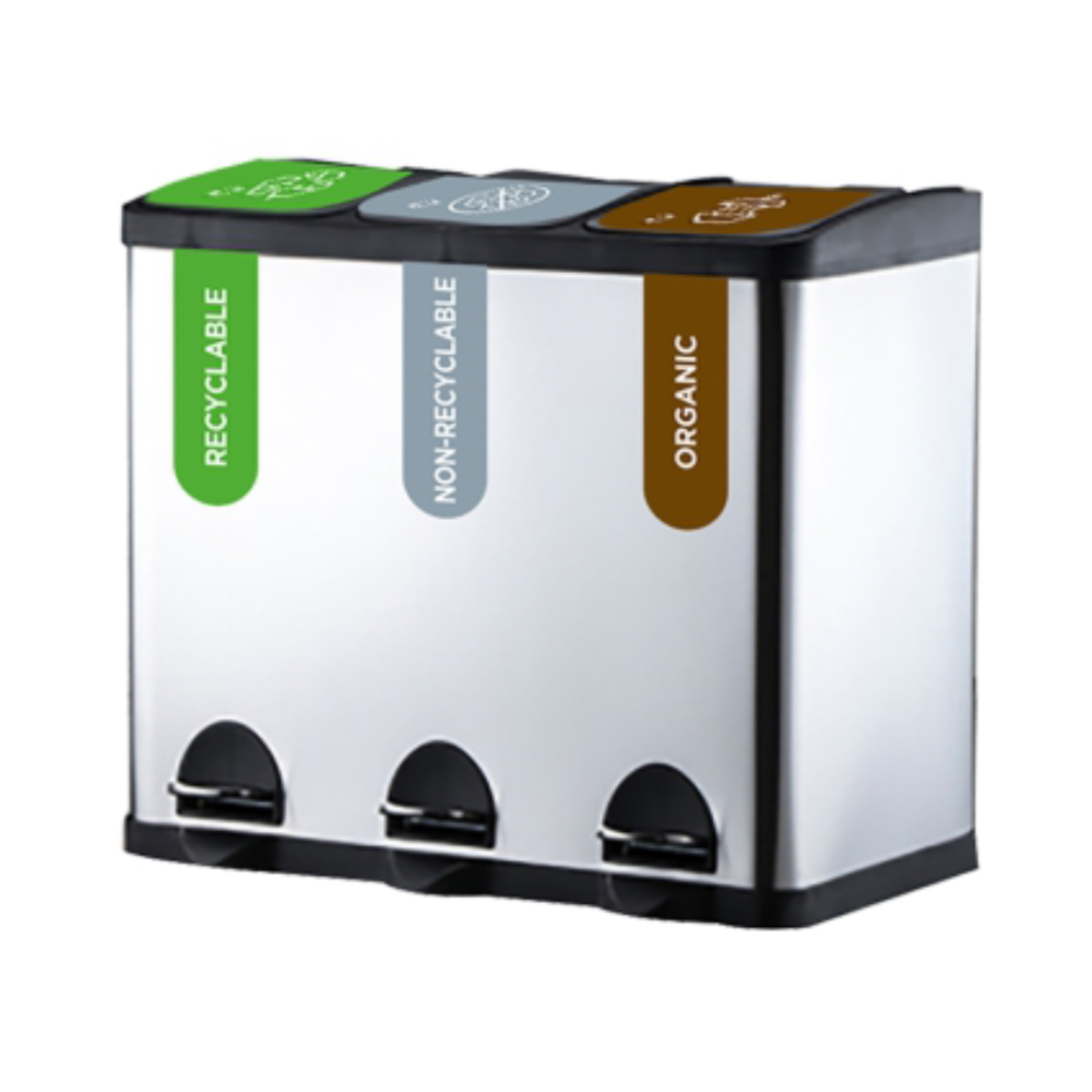 Kosz do segregacji odpadów 3x20L